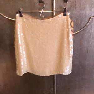 Creme night out skirt silk